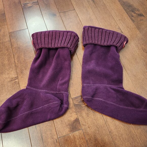 Hunter Boot socks purple in size large - Picture 2 of 5